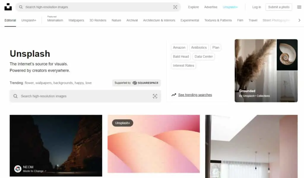 免費圖庫 Unsplash 高解析度圖片素材供應平台，適用於個人或商業專案