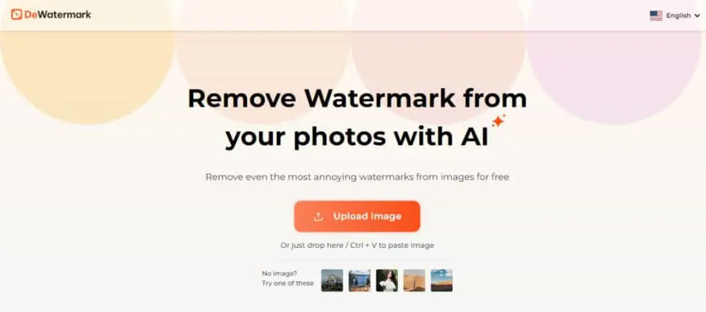 DeWatermark：移除圖片浮水印的免費線上 AI 工具