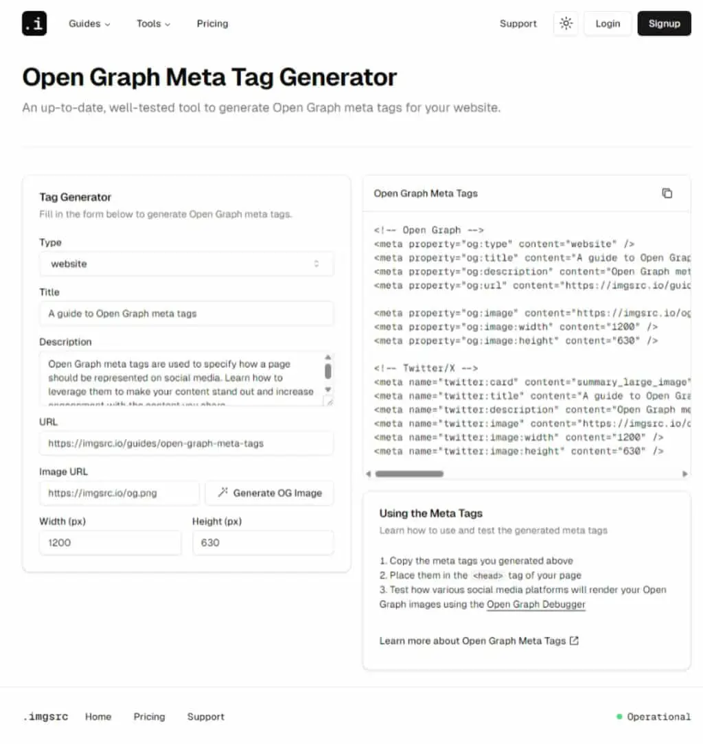 提升社群平台分享網址呈現效果：Open Graph Meta 標籤產生器