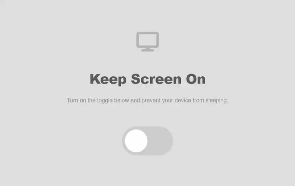 Keep Screen On 讓電腦螢幕保持長亮的線上工具