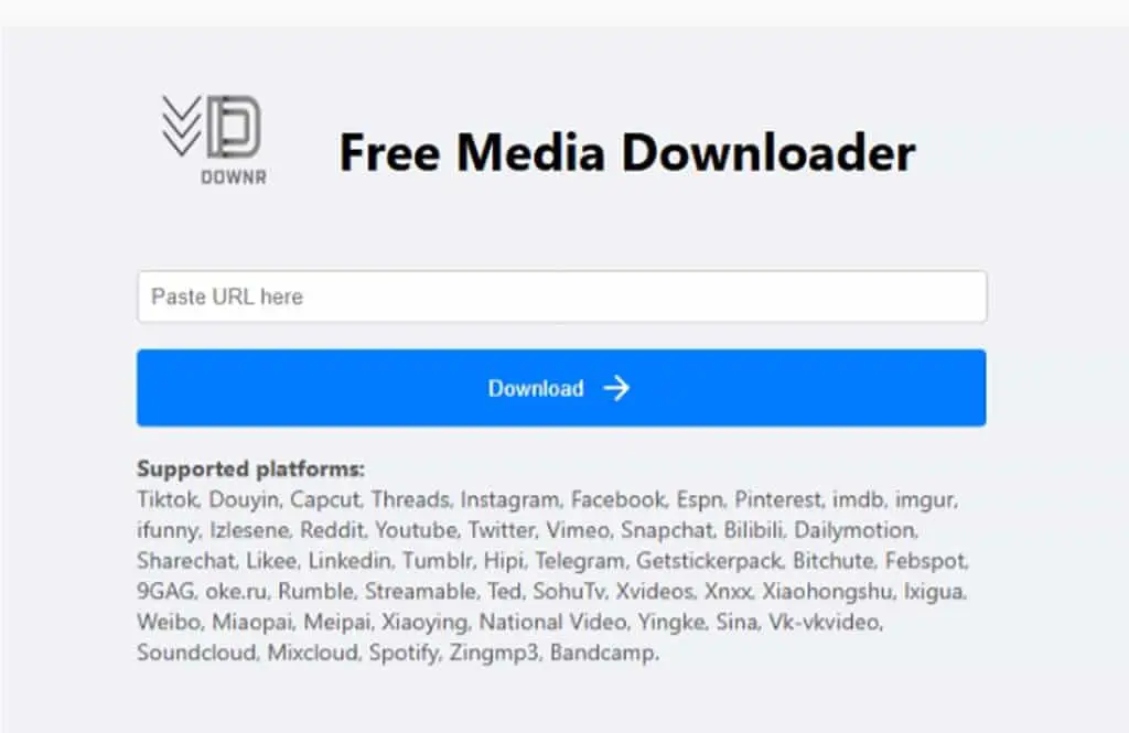 免費影音下載工具 Downr.org，支援 30+ 平台，輕鬆保存喜愛內容