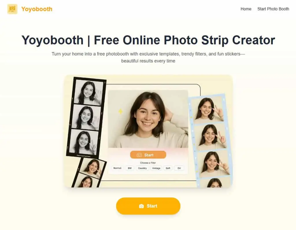 Yoyobooth 免費線上拍貼機：隨時隨地製作拍貼風格的 Photo strips