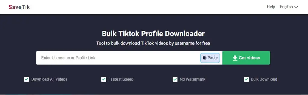SaveTik Pro：以帳號名稱下載該頻道內所有 TikTok 影片，無水印高畫質全都一鍵打包