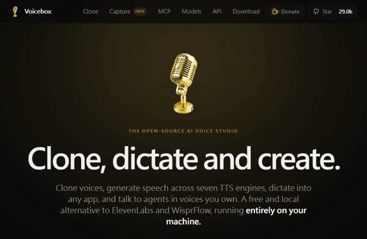 Voicebox 免費 AI 語音工具：本機運行零隱私疑慮，聲音克隆＋語音輸入＋多種 TTS 引擎一次擁有