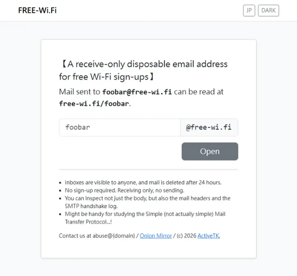 Asked for Your Email on Free Wi-Fi? FREE-Wi.Fi Is a No-Signup Disposable Inbox You Can Name on the Spot